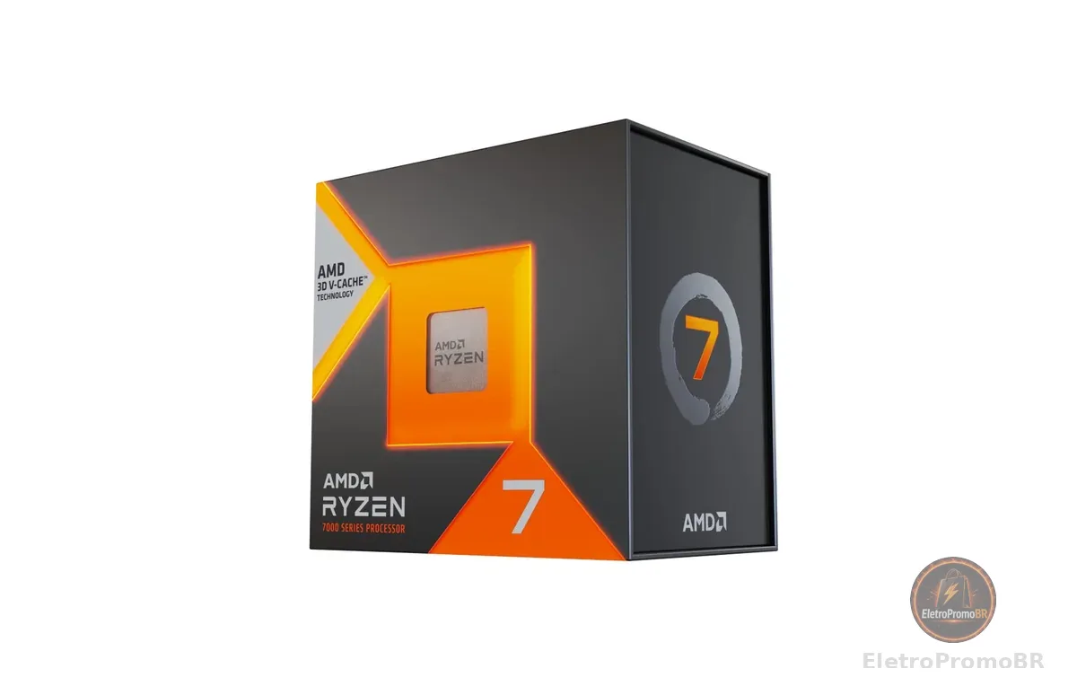 AMD Processador de desktop Ryzen 7 7800X3D 8 núcleos, 16 threads