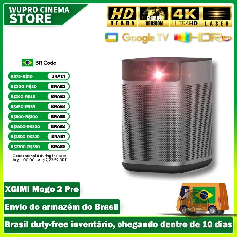 Projetor XGIMI Mogo2 Pro 4K com Sistema GoogleTV, Laser DLP Nativo 1920P Mini FHD para Home Theater, 430ISO Lúmens, Projetores Portáteis - AliExpress 44