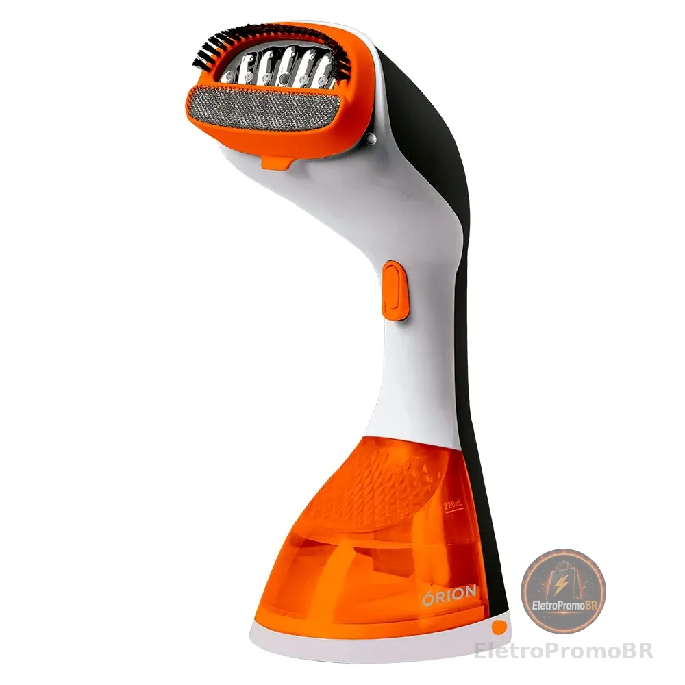 Vaporizador Mallory Órion 1200W, Jato de Vapor Contínuo, Higieniza e Desamassa, Reservatório 220ml, Leve e Portátil – 127V