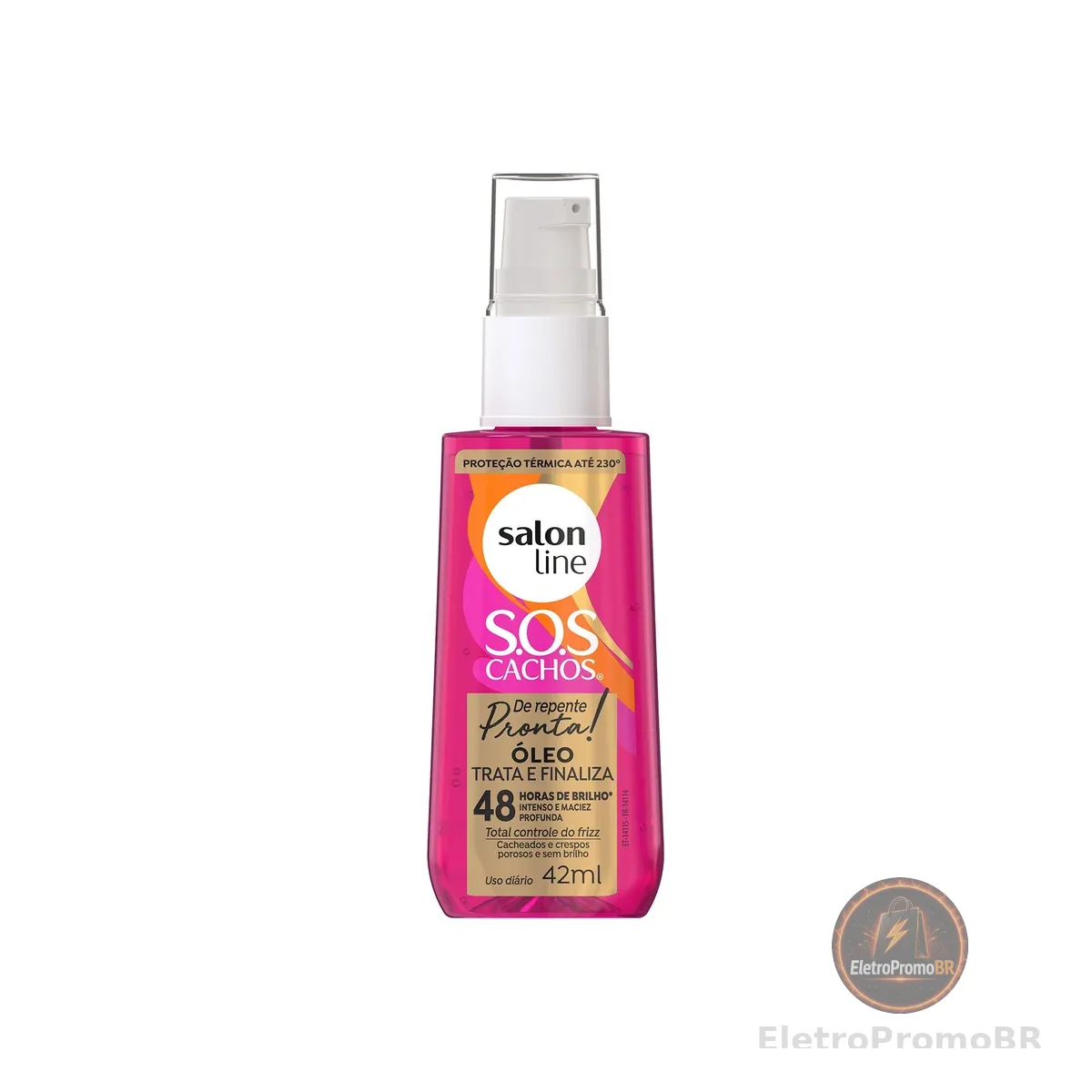 Salon Line, Óleo Reparador, SOS Cachos, De Repente Pronta, Vegano - Para Cabelos Cacheados e Crespos, 42ml
