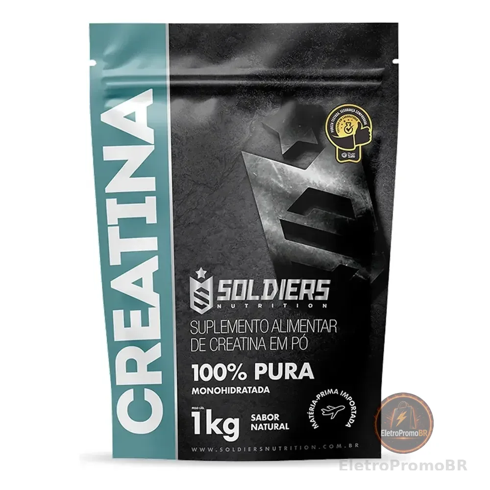 Creatina 1kg Suplemento Monohidratada em pó 100% Pura - Soldiers Nutrition