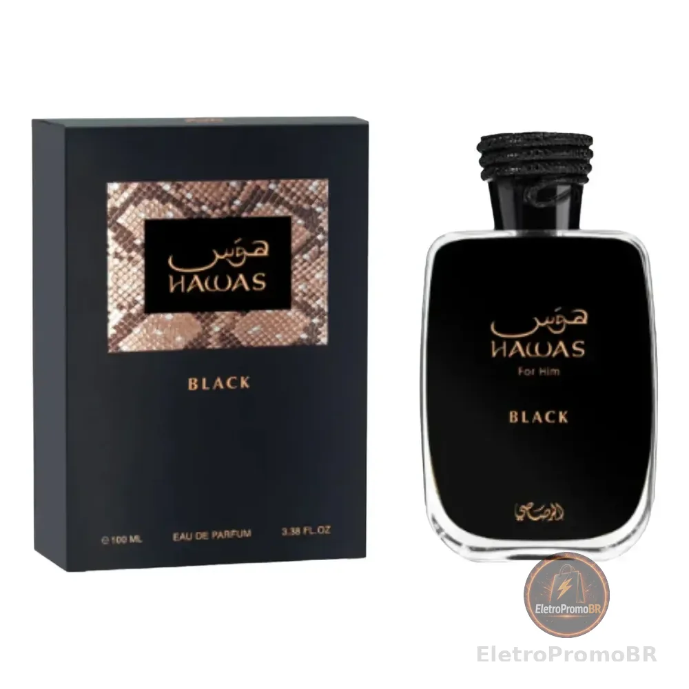 Perfume Eau de Parfum Rasasi Hawas Black Masculino 100 ml