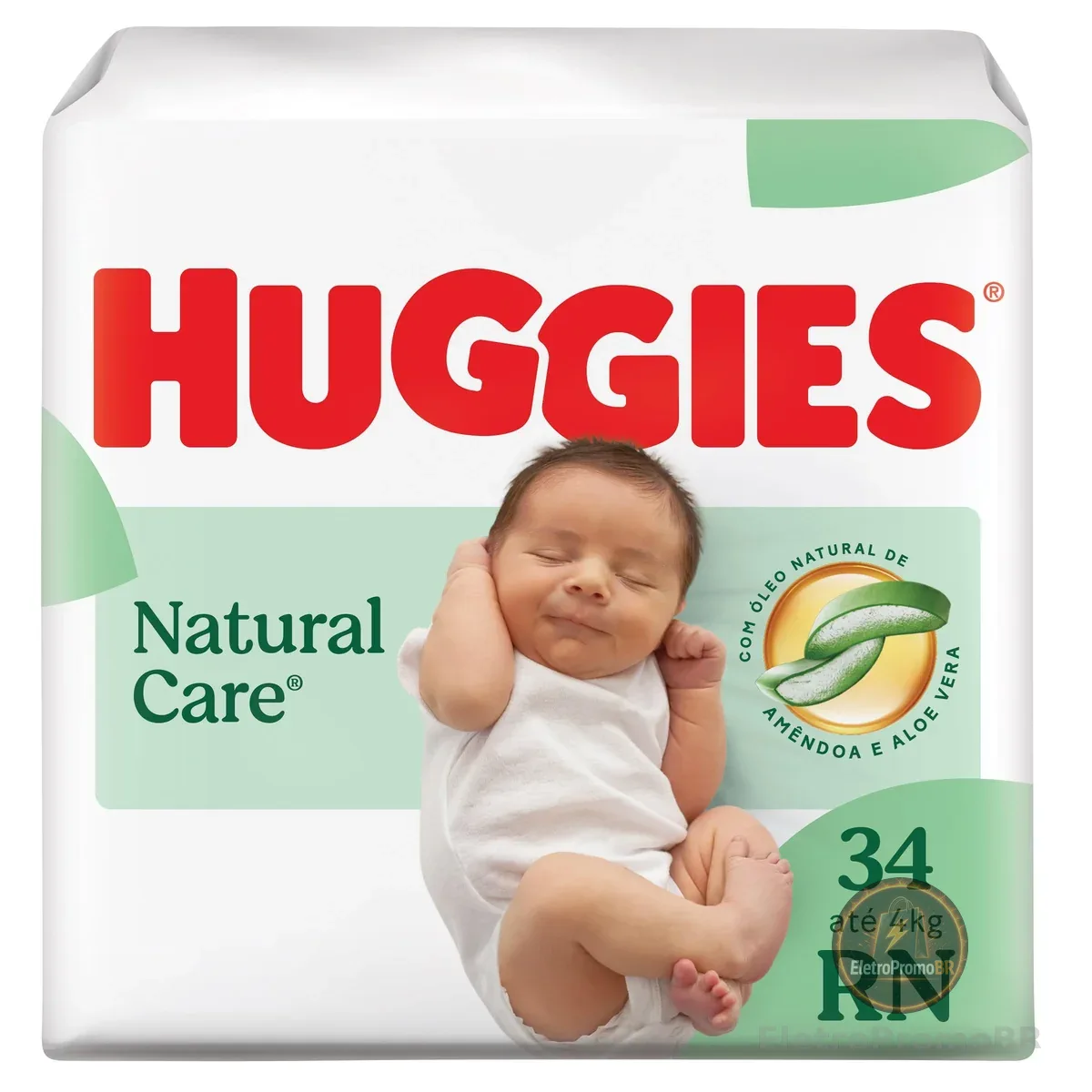Huggies Fralda Descartável Premium Natural Care RN - 34 Un