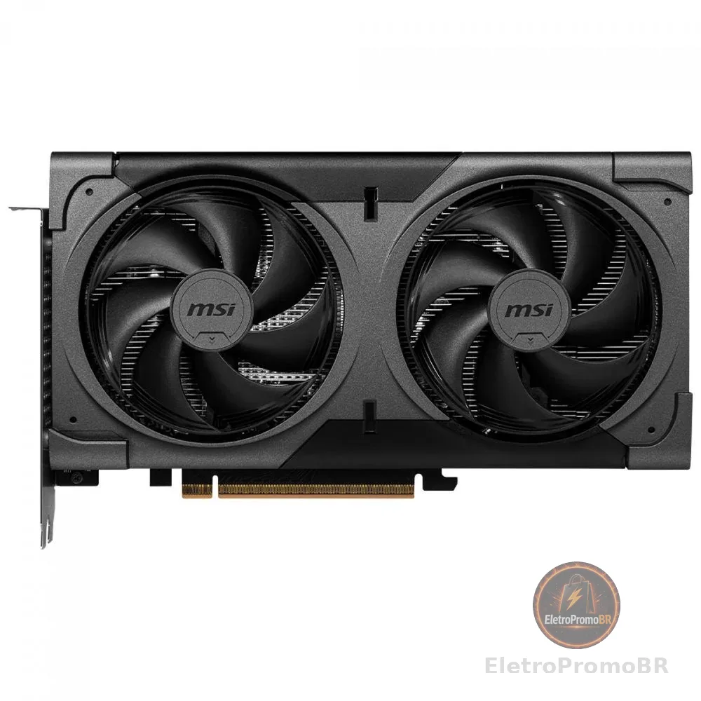 Placa de Vídeo NVIDIA GeForce MSI  RTX5060TI Ventus OC Black Plus 2X 16GB - 128 Bits - HDMI/3X DP - 912-V535