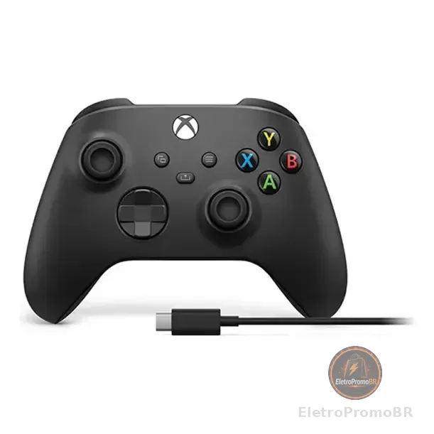 Controle Sem Fio Microsoft Xbox Series X|S Carbon Black, Com Bluetooth e Vibração