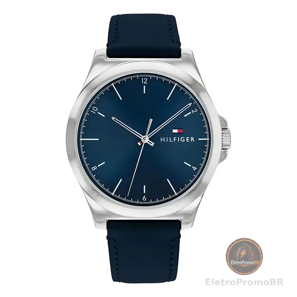 Relógio Tommy Hilfiger Norris Masculino Couro Azul - 1710666