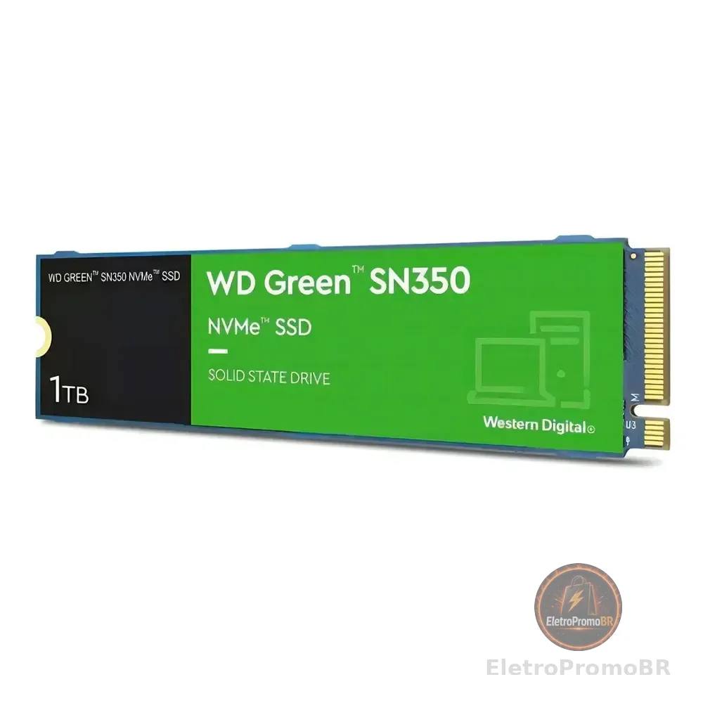 Disco Sólido Interno Western Digital Wd Green Sn350 Wds100t3g0c 1tb Verde