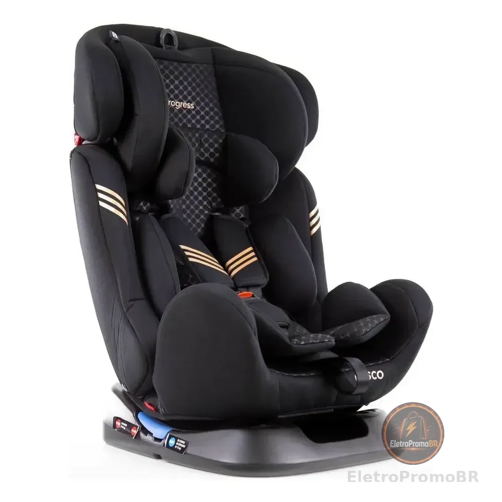 Cadeirinha Cosco Kids, Progress, 0 a 36kg, Preto Bronze