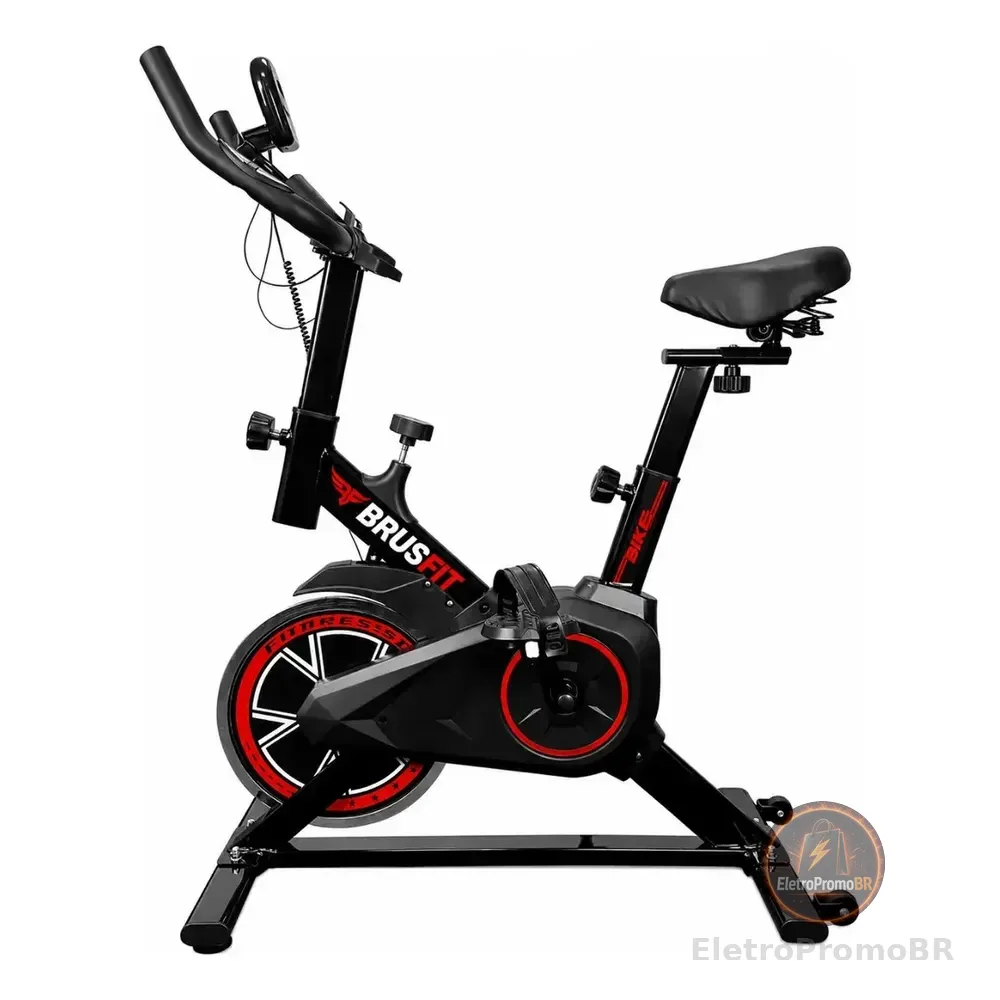 Brus fit Bicicleta Ergométrica Spinning Liftness X11 Cor Preto/vermelho Brusfit