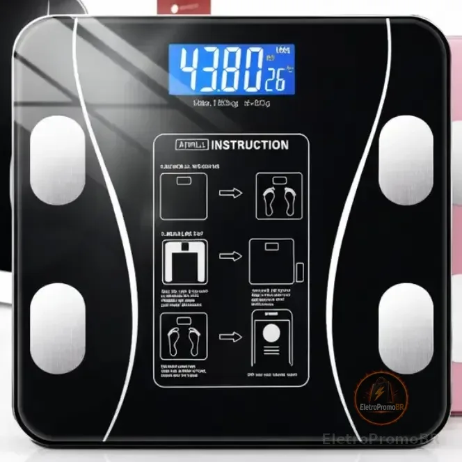 Eps-6905 Balaça Epsilon Inteligente Bluetooth Com App, Lcd, Vidro Temperado, 180kg