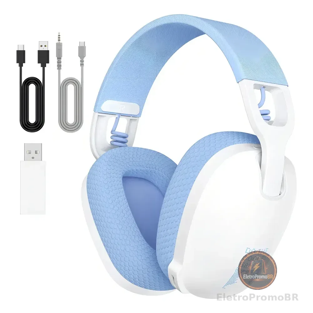 Headset Gamer Onikuma B2 Fone Tipo G435 Bt-5.3 Ps5 Ps4 Pc Cor Branco