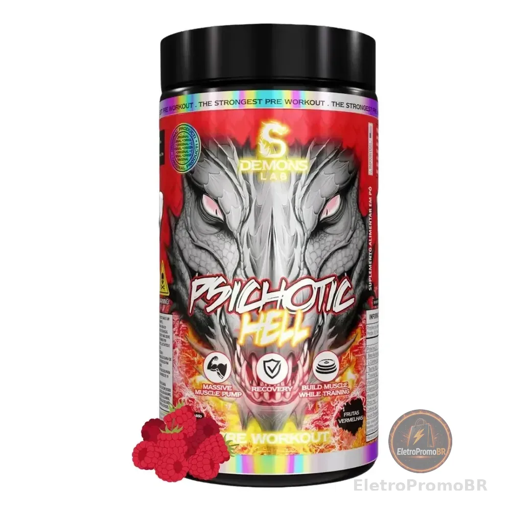 Aminoácidos Demons Lab Pré-Treino Frutas Vermelhas 300g 60 Doses