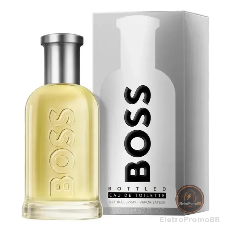 Perfume Boss Bottled ( Cinza - Tradicional ) 200ml Masculino