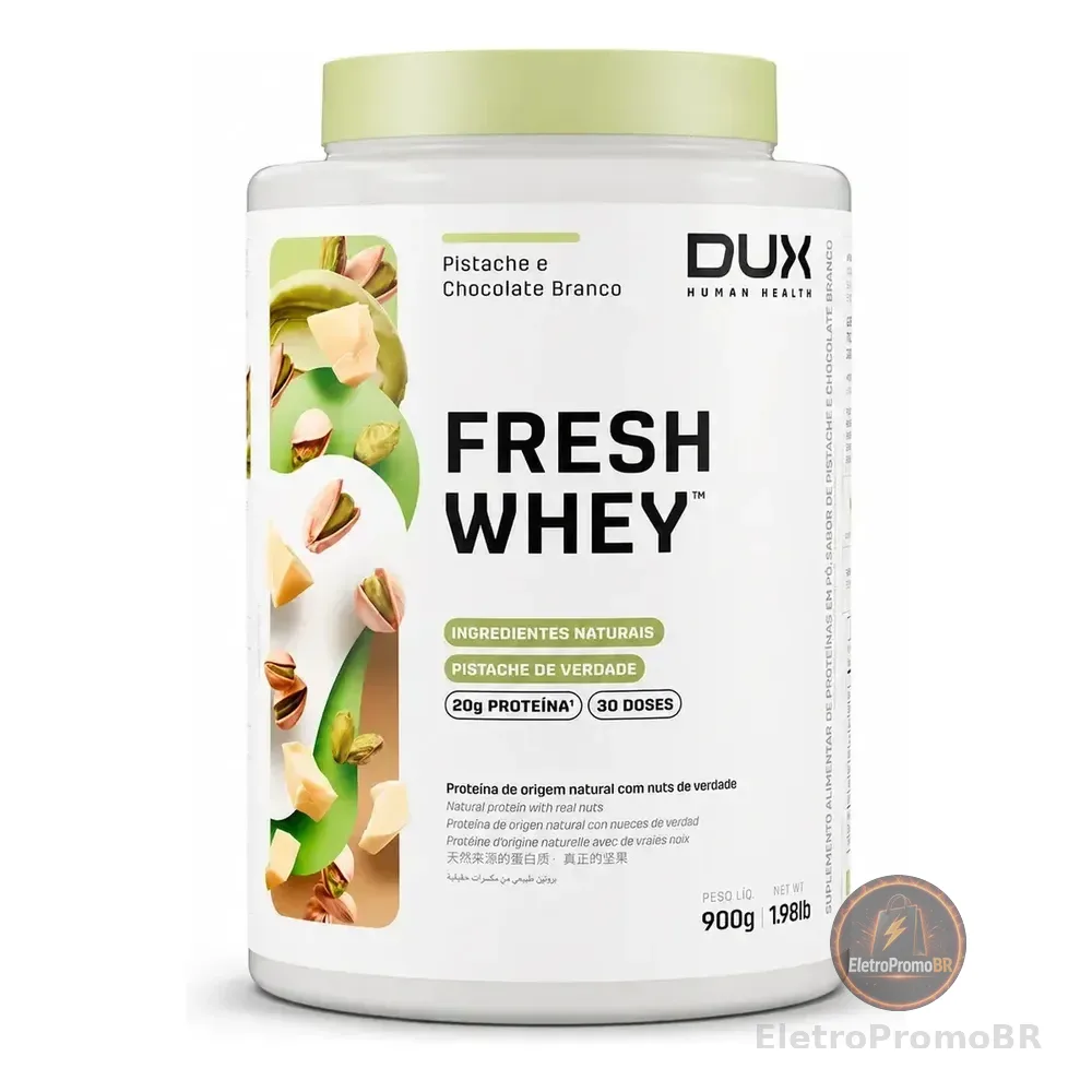 Whey Protein Fresh Whey Dux 900g Pistache Chocolate Branco