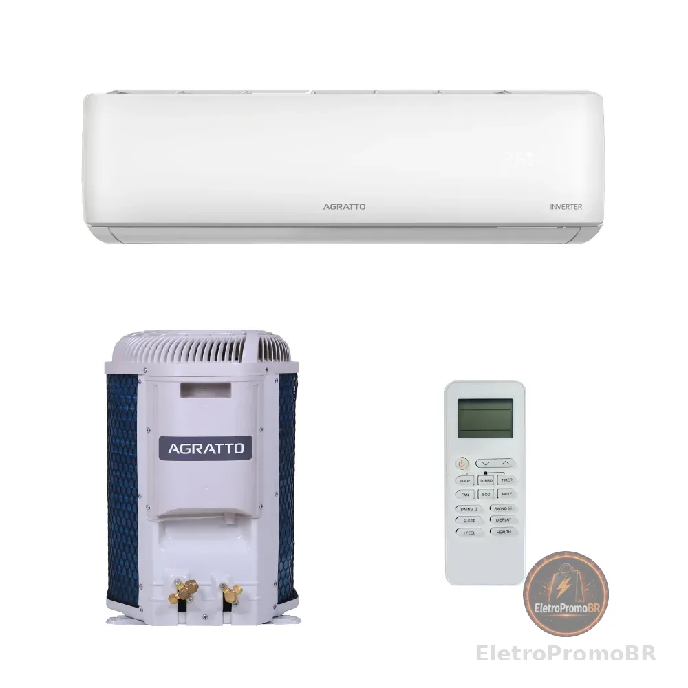 Ar Condicionado Split Hi Wall Agratto Zen Top Inverter 9.000 Btus Frio 220V R-32
