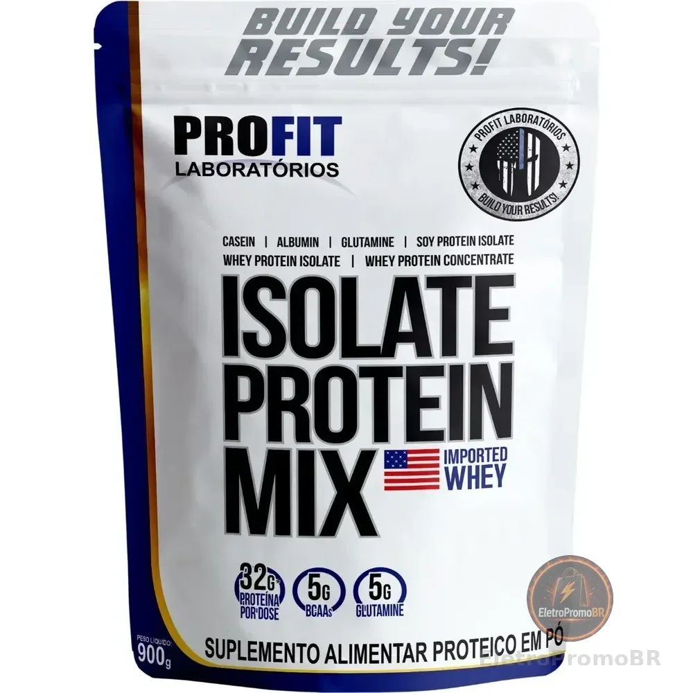 Whey Isolate Protein Mix Refil 900g - Profit Sabor Morango
