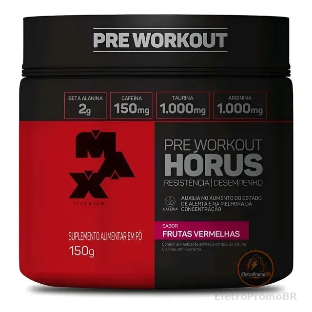 Horus Pré Treino 150g Beta Alanina - Arginina - Max Titanium