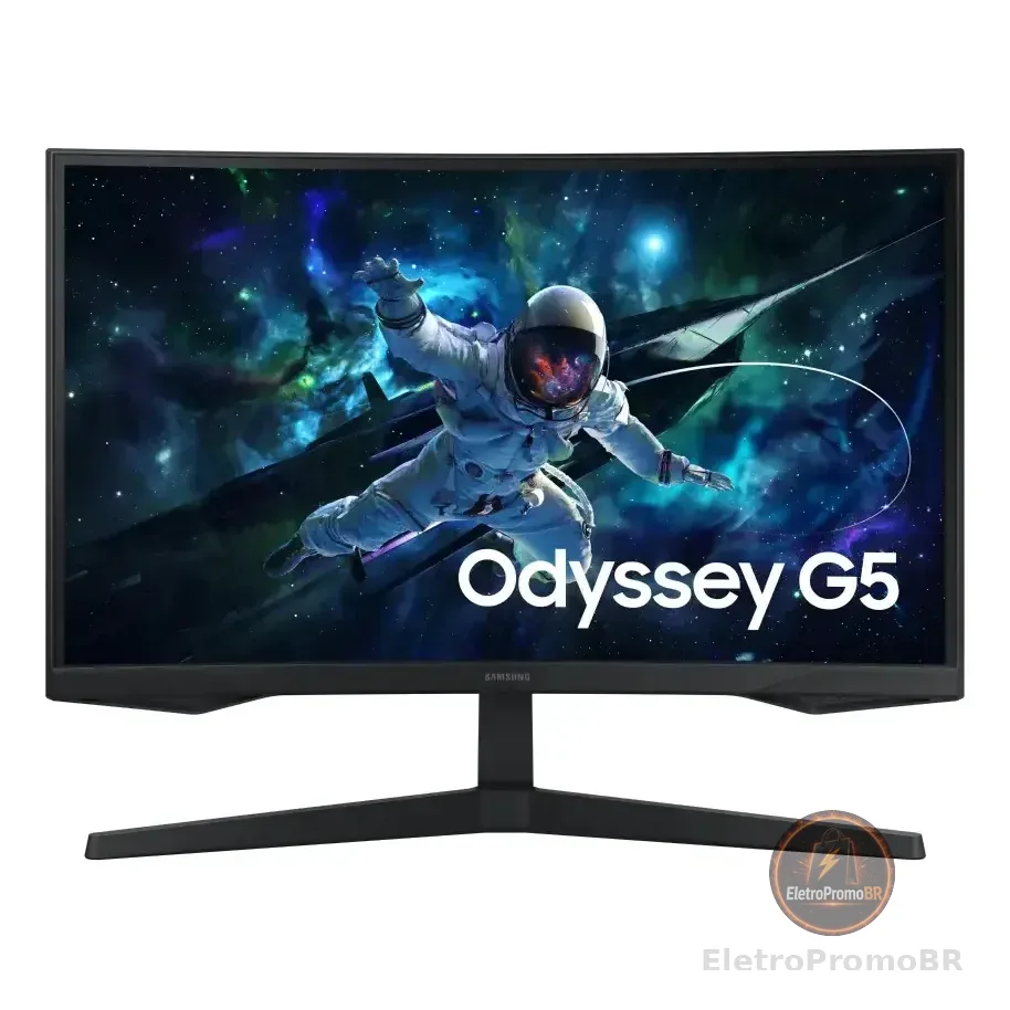 Monitor Gamer Samsung Odyssey G5, 27 , Qhd, 165hz Cor Preto