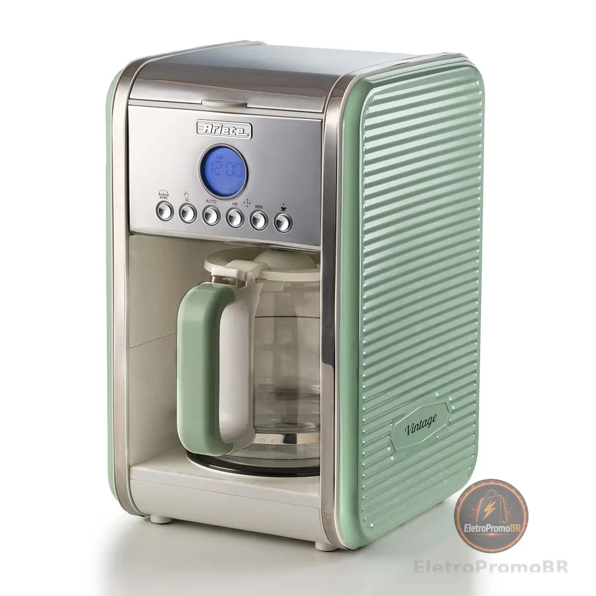 Ariete 1342, Cafeteira Vintage Verde, de 4 a 12 xicaras, Programável, 900Wats - 127V