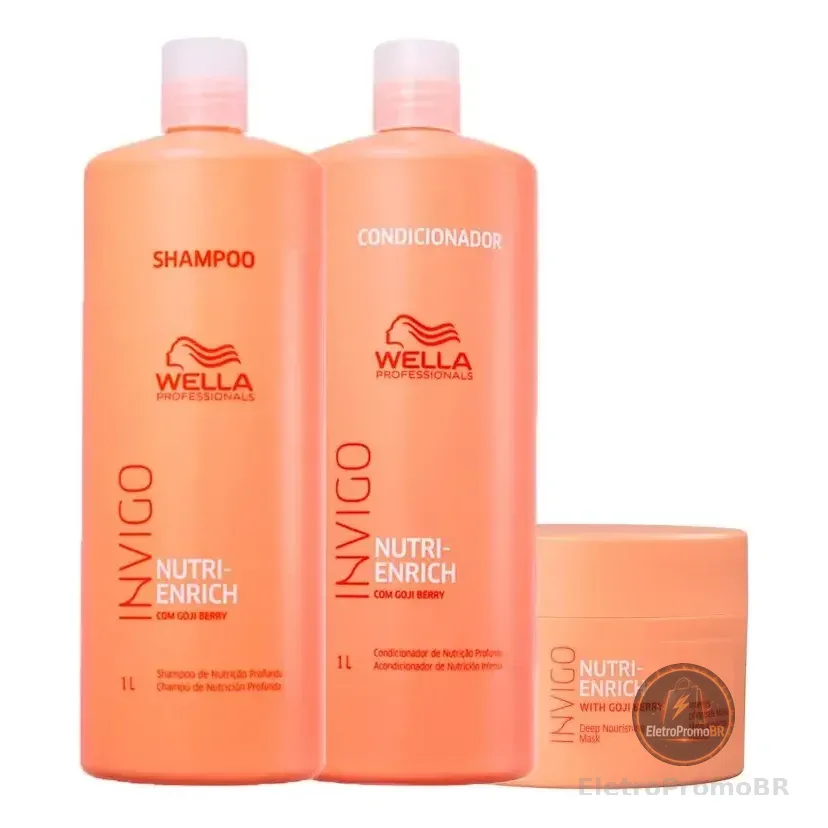 Kit Wella Pro Invigo Nutri Enrich - Sh 1000ml E Cond E Másc