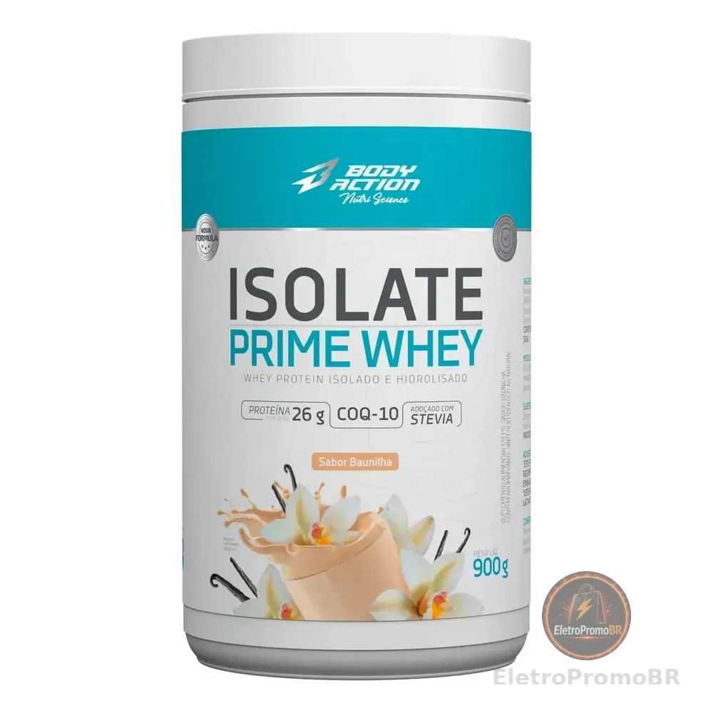 Whey Protein Isolado e Hidrolisado Bodyaction Isolate Prime 900 g Baunilha