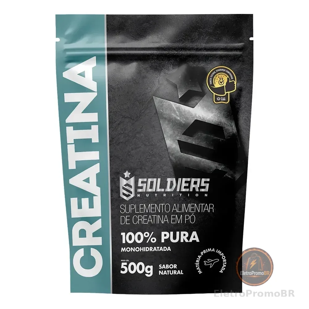 Creatina 500g Suplemento Monohidratada em pó 100% Pura - Soldiers Nutrition