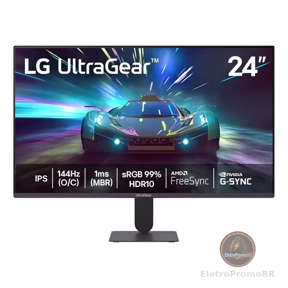 Monitor LG UltraGear™ 24G411A-B 24",FHD, 144Hz, 1ms (MBR), NVIDIA G-SYNC, AMD FreeSync, HDR10