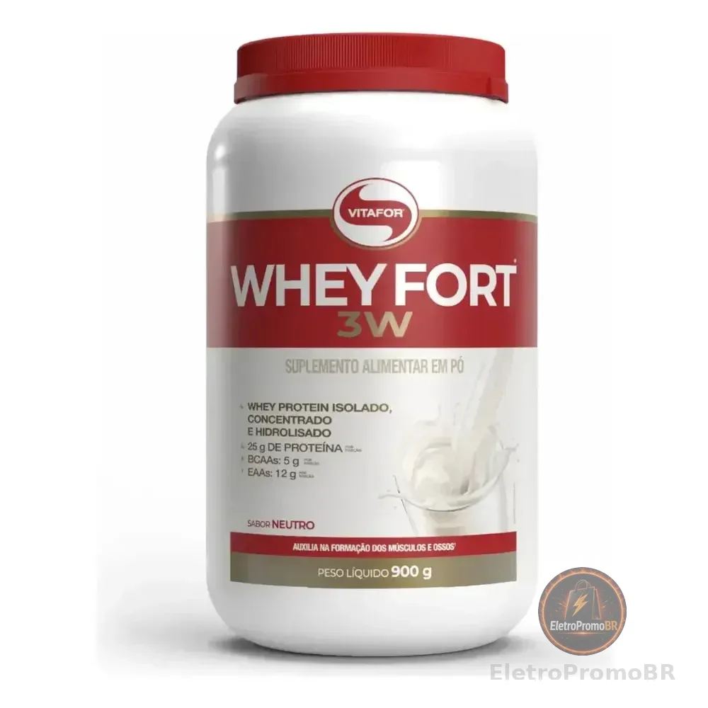 Whey Fort 3w Neutro 900g Vitafor