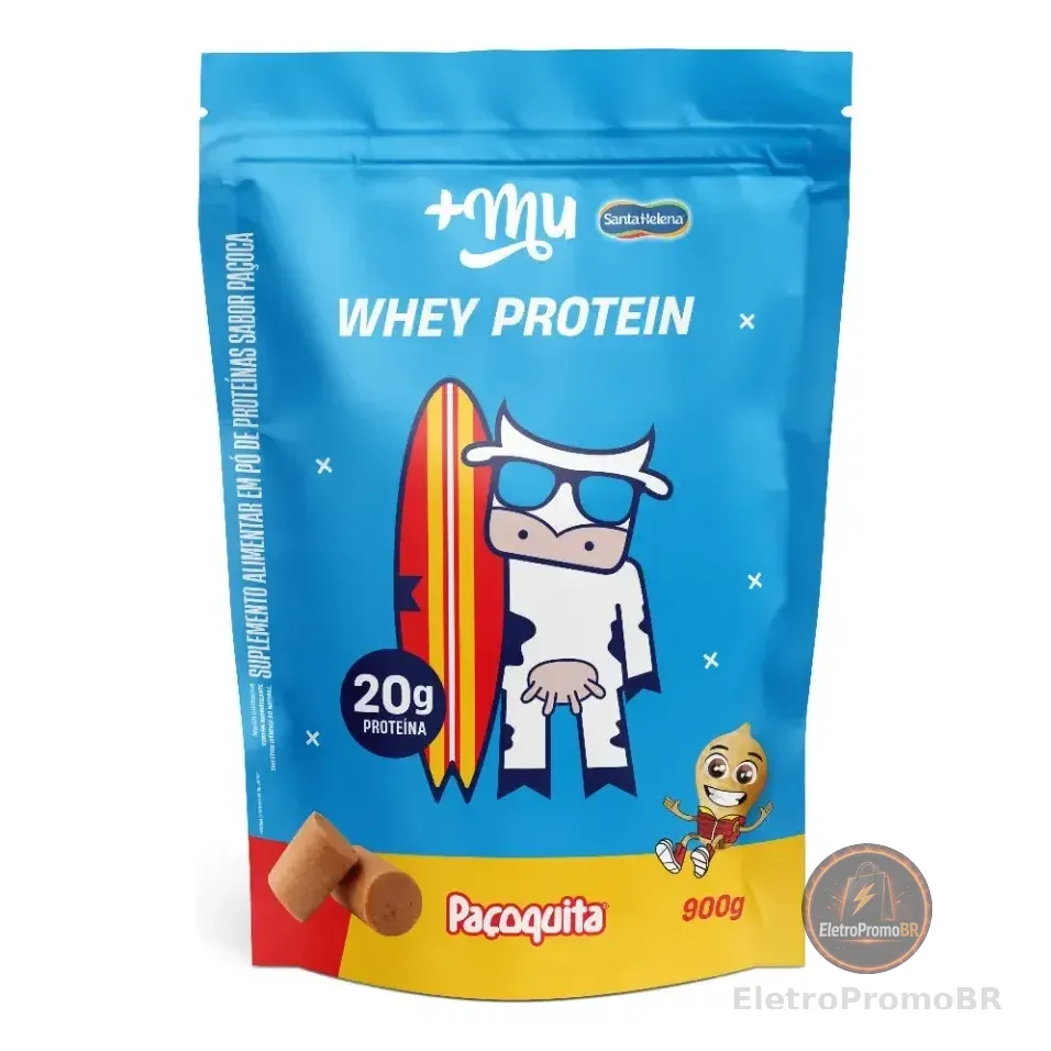 Whey Concentrado 20g De Proteína Refil 900g +mu - Paçoquita