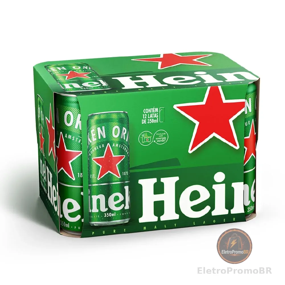 Heineken Cerveja Sleek Lata 350ml Pack 12 Unidades