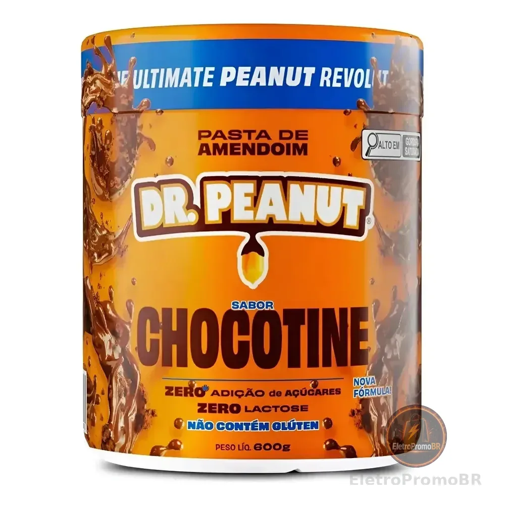 Pasta de Amendoim Dr. Peanut Gourmet Sabor Chocotine 600g