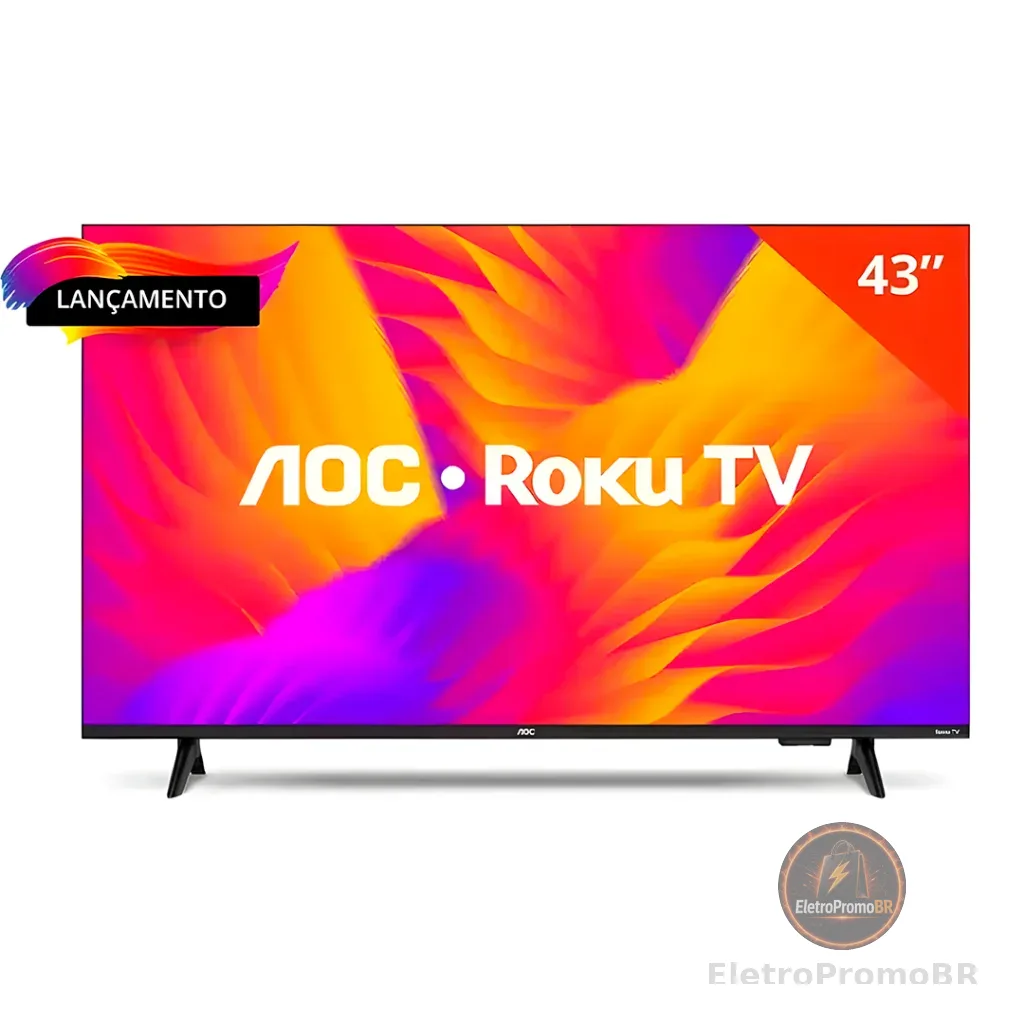 Smart TV AOC 43" 43S5155/78G Full HD LED Wifi Roku USB HDMI