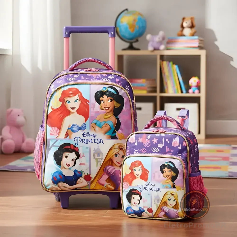 Kit Mochila E Lancheira Princesas Y2 Xeryus 29-roxo Princesas