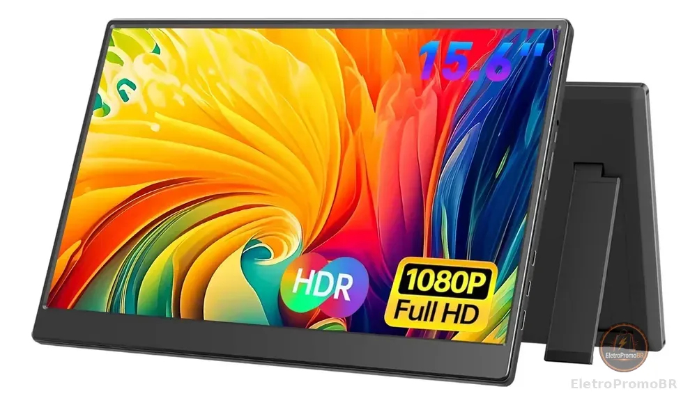 Monitor Gamer Ips 15.6'' Hdr Tela Portátil 127/220v Hdmi Preto 127/220v