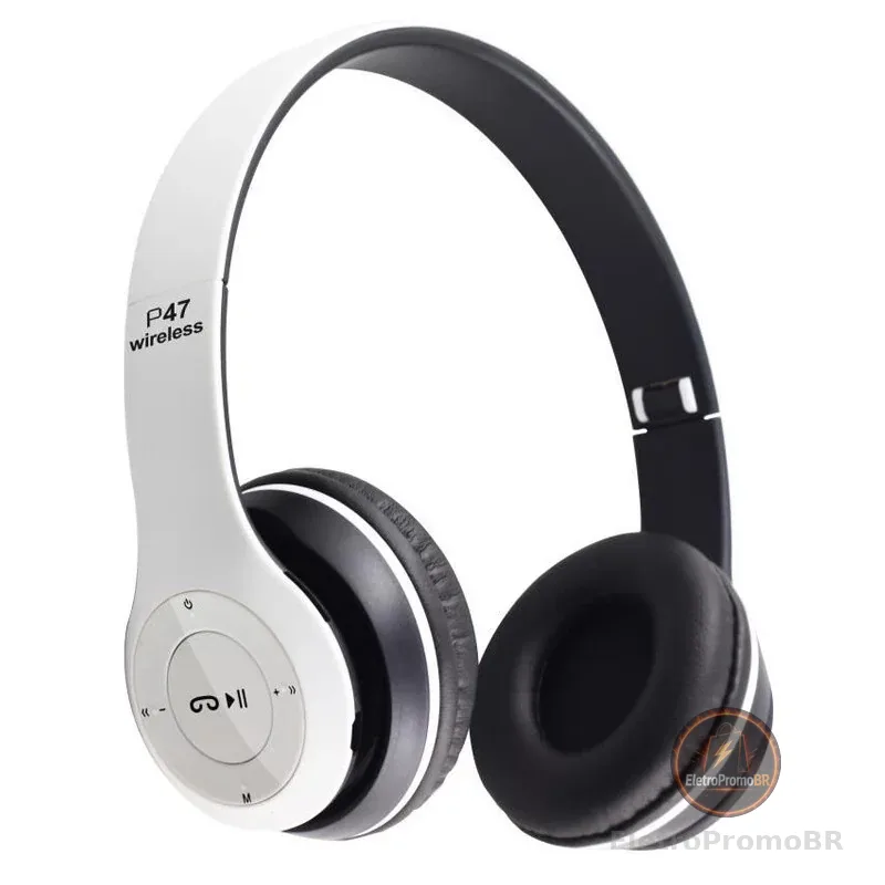 Fone P47 Headphone Sem Fio Estéreo Redução de Ruídos Bluetooth 5.0 Universal