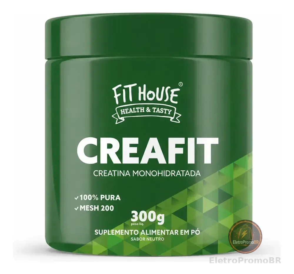 Creatina Monohidratada Creafit Fit House 300g Sem Sabor