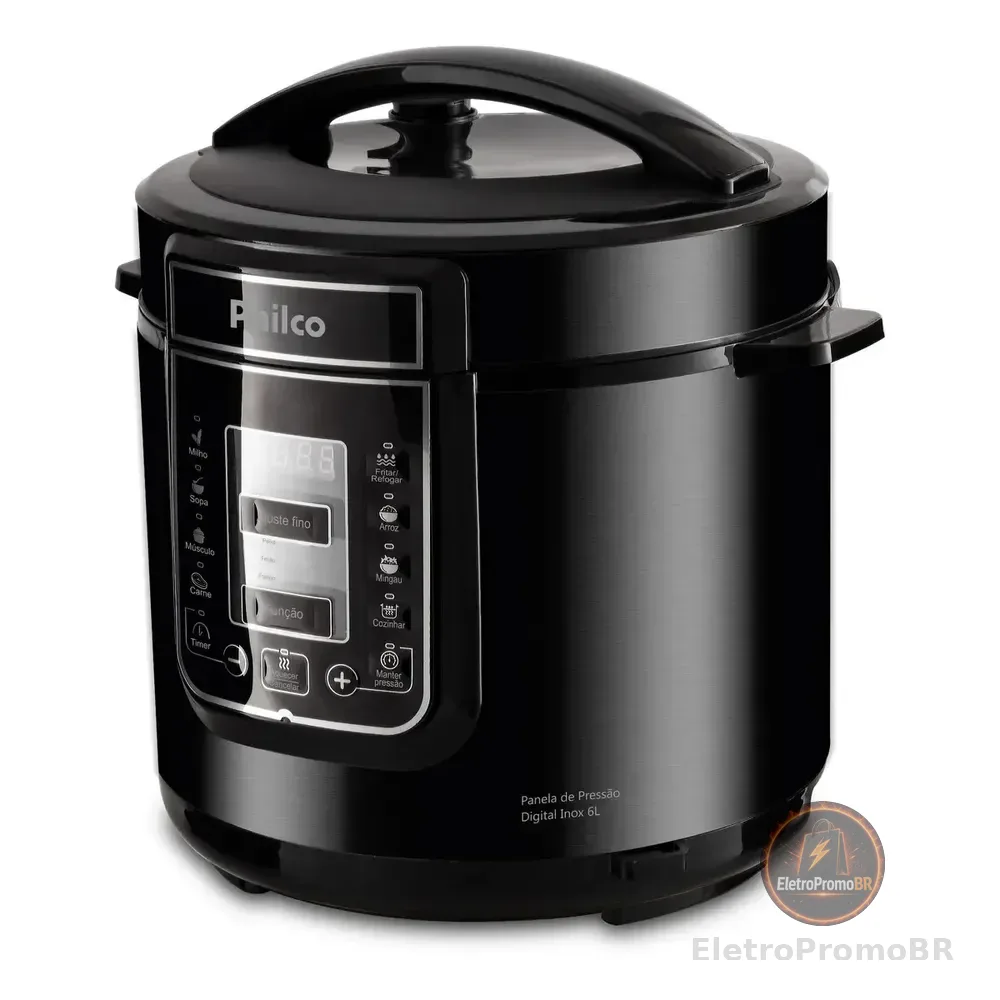 Panela De Pressão Elétrica Philco Ppp01p 6l Preto 220v 0 Hz