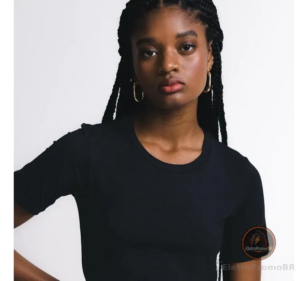 Camiseta Feminina Insider Daily Básica Preta M