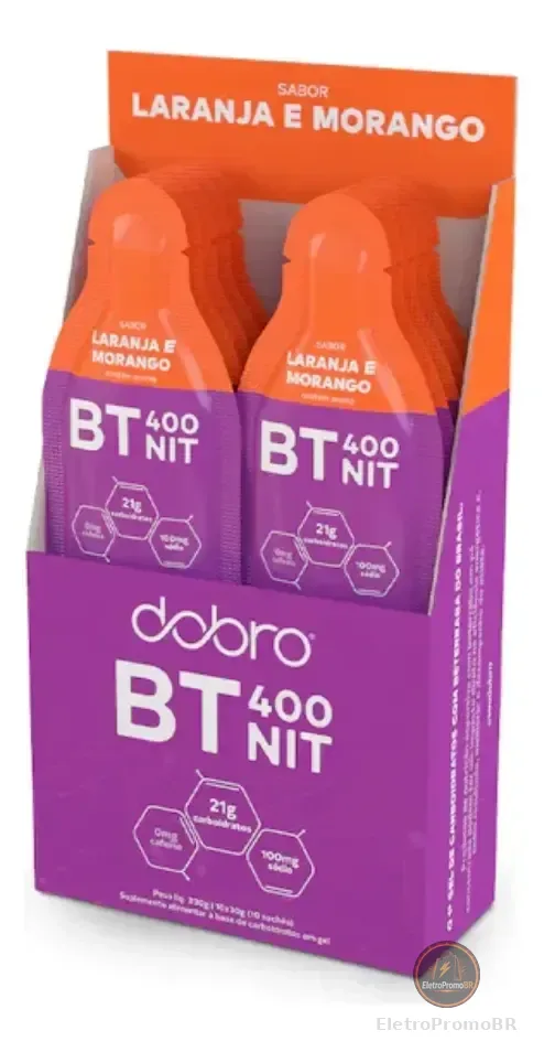 BT Nitrato Gel Dobro Sabor Laranja e Morango (10 sachês de 30g cada)