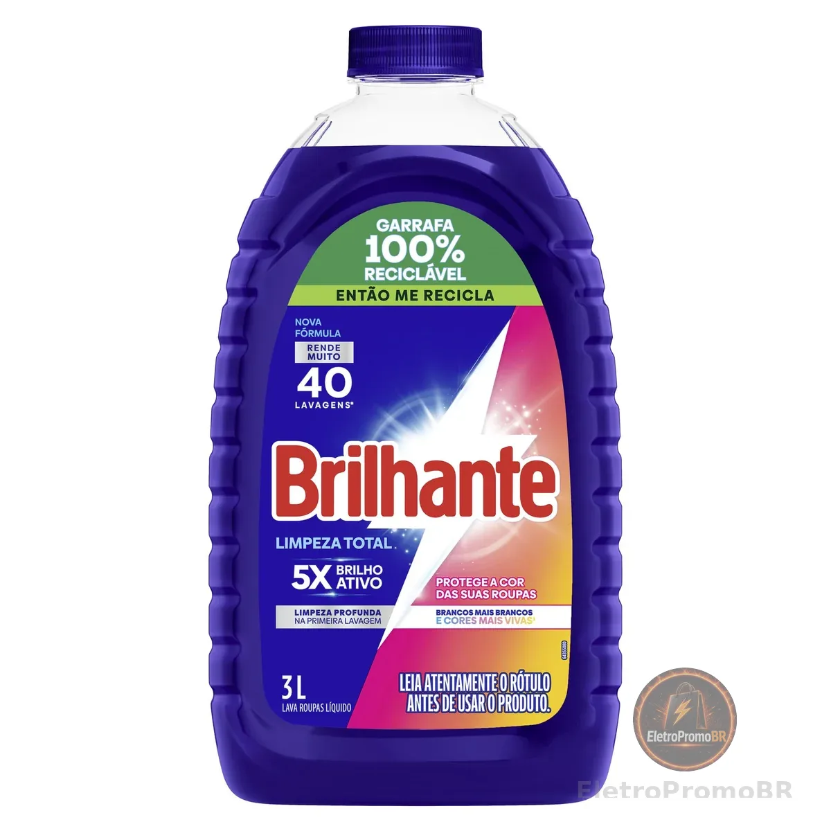 Brilhante Limpeza Total - Lava Roupas Líquido 3L