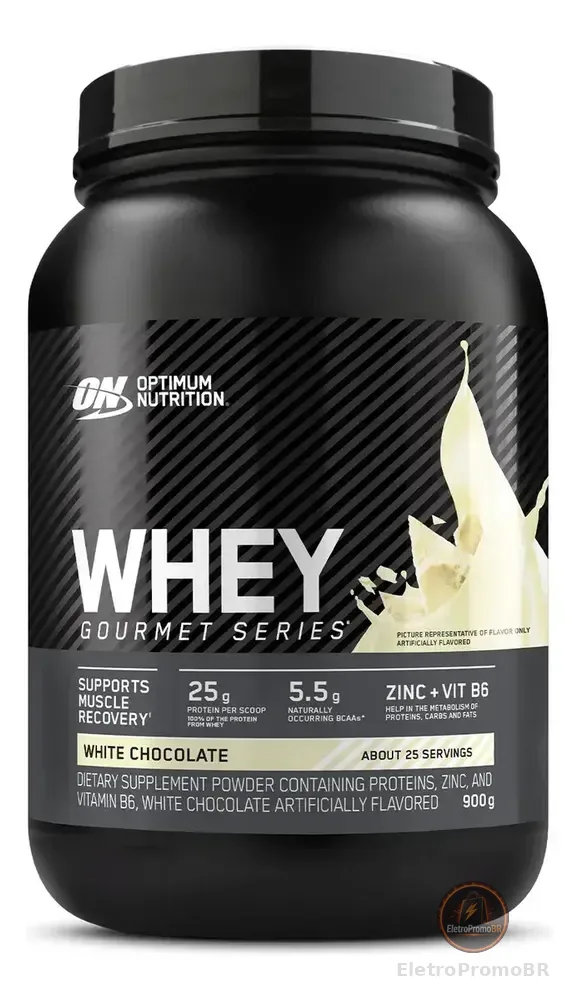 Whey Gourmet Series 25 Serv Optimum Nutrition Sabor de Chocolate Branco