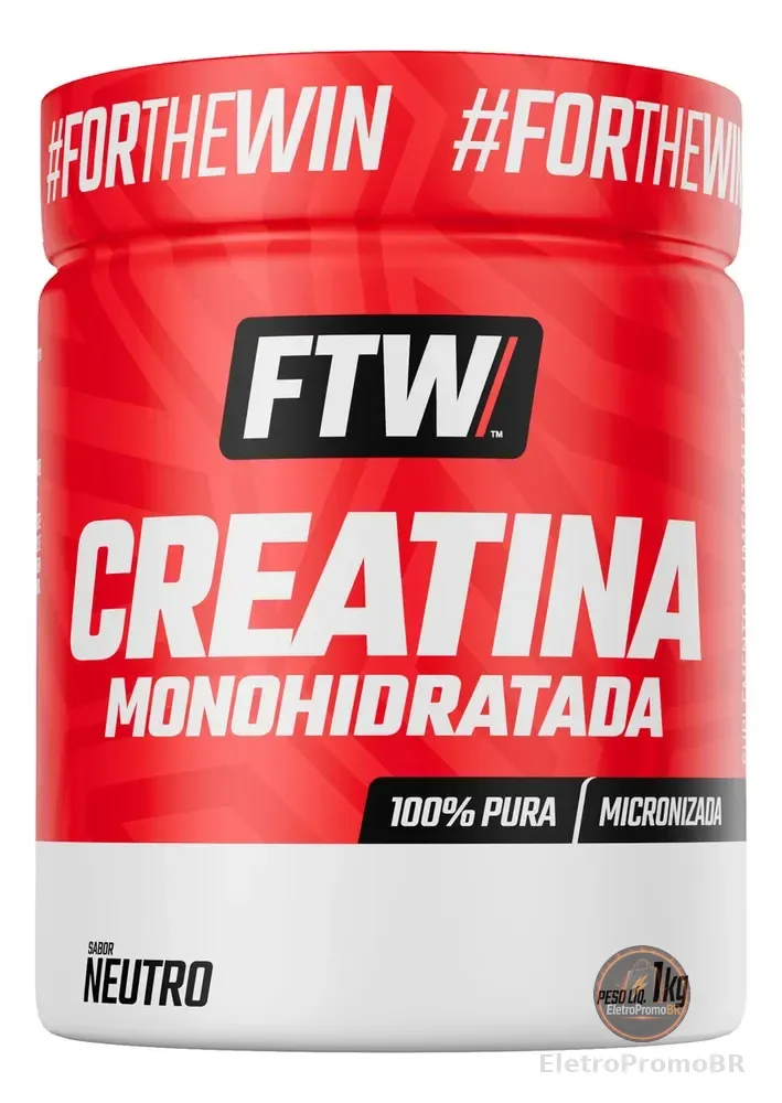Creatina Monohidratada 100% Pura Pote 1kg - FTW