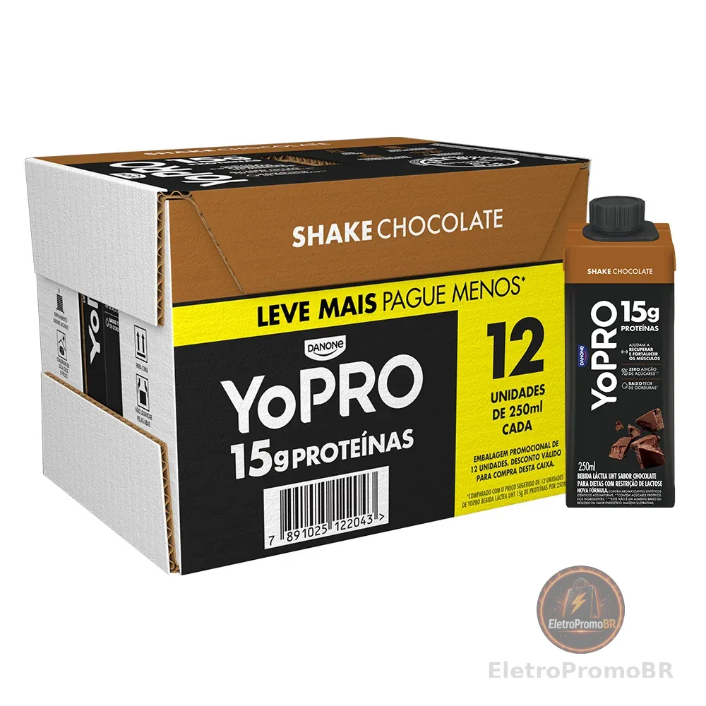 YoPRO Chocolate 15g de proteínas 250ml - 12 unidades