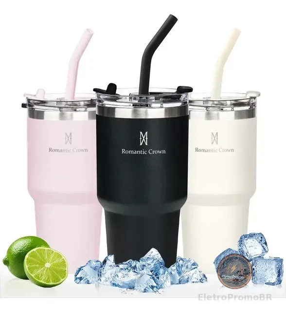 Copo Térmica 600ml Inox Anti-vazamento Para Café/chá/bebidas