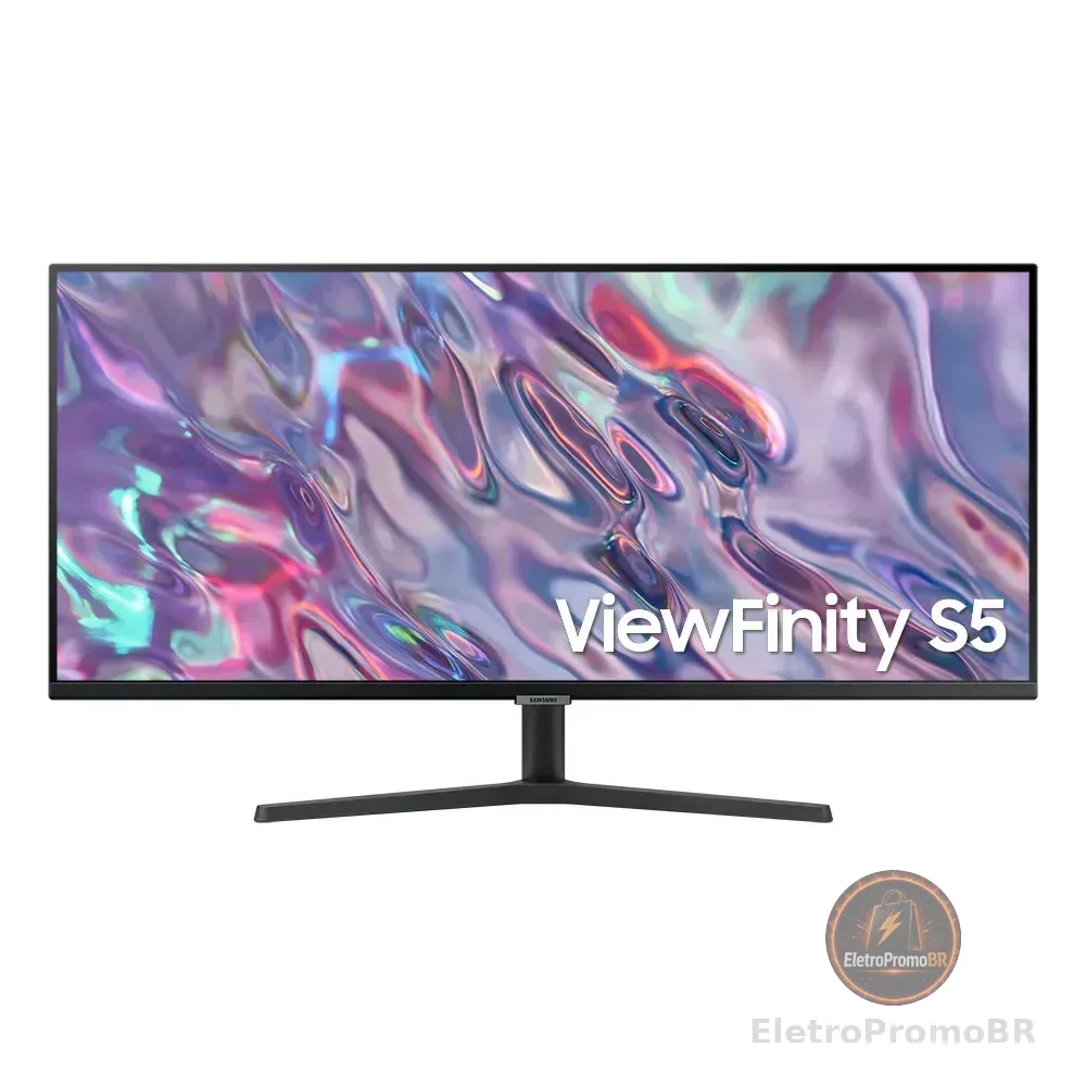 Monitor Samsung ViewFinity S5 34” UWQHD VA LS34C500GALMZD 100Hz 5(GTG) HDMI Headphone Display Port