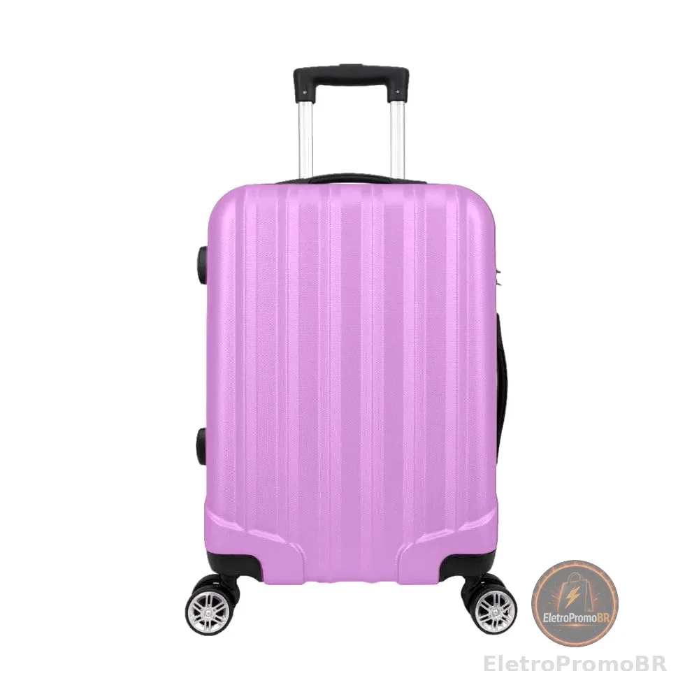 Mala de Bordo ABS 4 Rodas Adventure Fortt Rosa - MAB01-RA