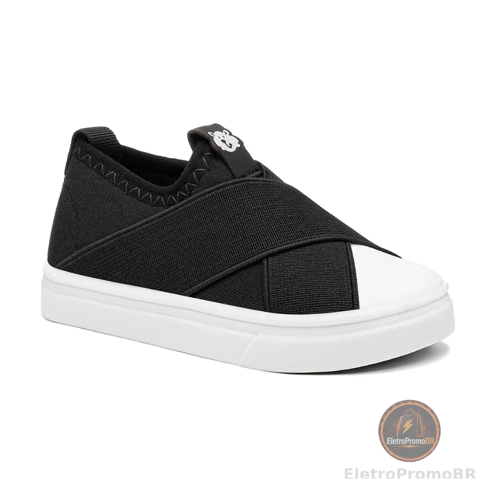 Tênis Infantil feminino e Masculino Slip On Funfy  do 20 ao 31 220 Calce Fácil Leve e Confortável