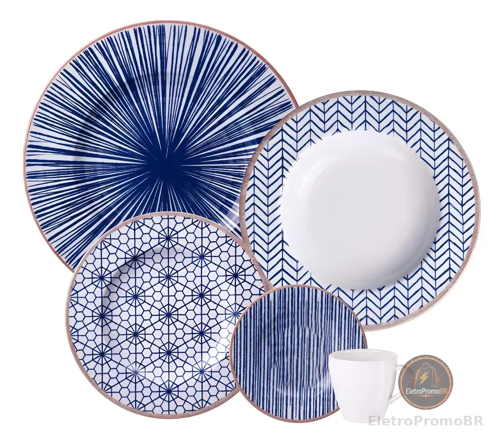 Aparelho de Jantar Tramontina Abstratta 20 Peças Cor Branco Liso