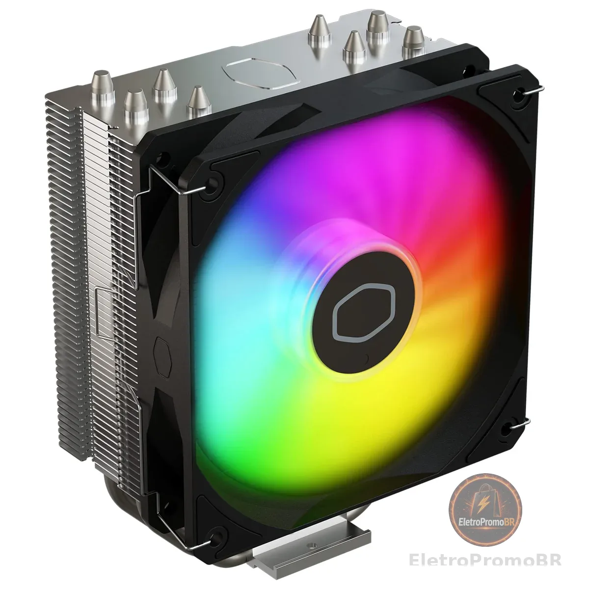 Cooler Master Hyper 212 Spectrum V3, Cooler de CPU com ARGB, Ventoinha PWM 120mm, 4 Tubos de Calor, 152mm de Altura, Compatível com AMD AM5/AM4, Intel LGA1700/1200