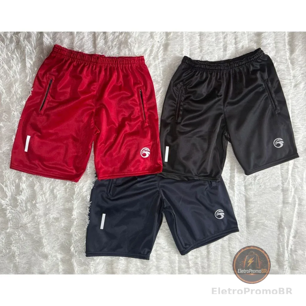 Short infantil Chimpa - Kit com 3 shorts - Ótimos para ir para a escola, e para ficar em casa!